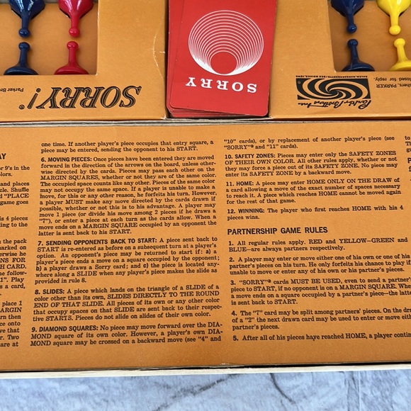 Sorry 1964 Parker Brothers Board game - Picture 9 of 10